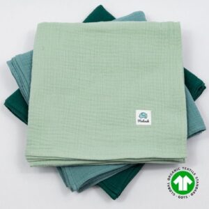 Otulacz muślinowy | 100x100 cm | miętowy