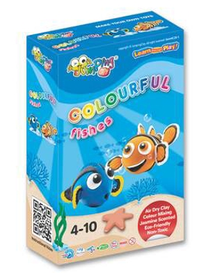 Jumping Clay, Kolorowe rybki - zestaw kreatywny
