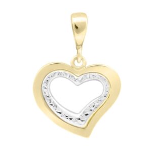 Złoty wisiorek serce, próba 333