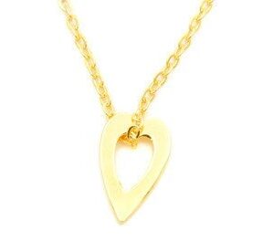 Srebrny Naszyjnik pr. 925 serce złocony z zawieszką i blaszką przy zapięciu 41-44,5 cm GRAWER