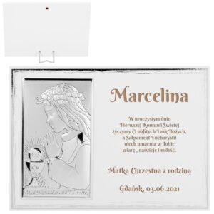 Obrazek Dziewczynka Pamiątka I Komunii Św. Grawer