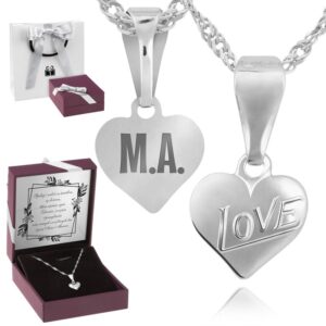 Wisiorek Serce "LOVE" Srebro 925 Grawer