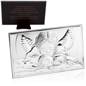 Obrazek Anioł Stróż 12x20 cm chrzest roczek Grawer