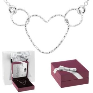 Srebrny naszyjnik pr. 925 Serce Dedykacja