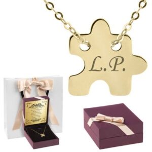 Złoty Naszyjnik pr. 333 Puzzel Grawer