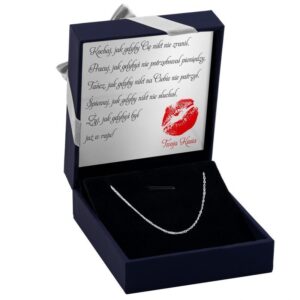 Łańcuszek gruby typu Ankier pr. 925 45 cm 2,5 g Dedykacja