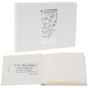 Album Modlące się Aniołki Skóra Srebro 925 Dedykacja