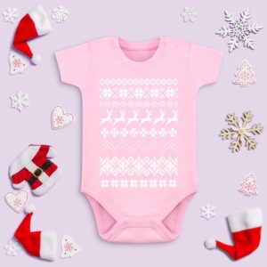 Różowe body z Nadrukiem Prezent na Mikołajki dla dziecka / Święta Bożego Narodzenia