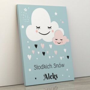 Obraz do pokoju dziecięcego / Słodkich Snów / Obraz dla chłopca / 40x60