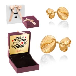 Złote Kolczyki / pr. 585 / Prezent z dedykacją / Kolczyki muszelki / Prezent dla Dziewczyny / Kolczyki ze złota