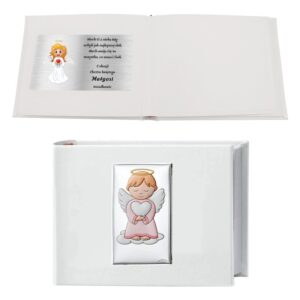 Album na zdjęcia z jasnej ekoskóry - idealny na chrzest i inne okazje Personalizacja