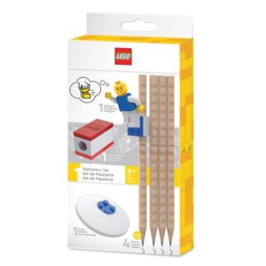 LEGO Classic 52053 Zestaw szkolny (Minifigurka, 4 ołówki, klocek do mocowania, temperówka, gumka do ścierania)