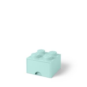 LEGO 40051742 Pojemnik na klocki z szufladą 2x2 turkusowy