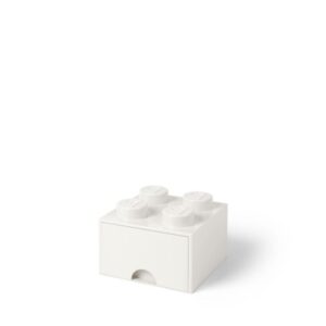 LEGO 40051735 Pojemnik na klocki z szufladą 2x2 biały