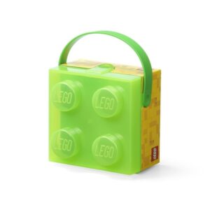 LEGO Classic 40240008 Przeźroczyste pudełko na śniadanie z rączką zielone