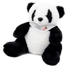 Panda maskotka pluszowa z białą chustką NADRUK walentynki urodziny roczek