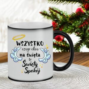Kubek magiczny na Święta / prezent na Święta, Mikołajki / matowy