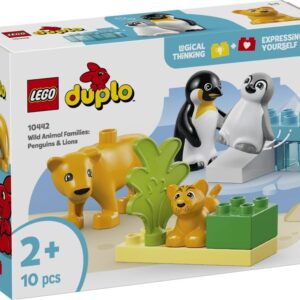 LEGO 10442 Duplo Rodziny dzikich zwierząt: pingwiny i lwy