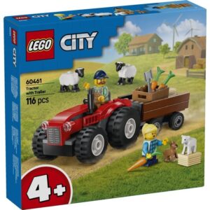 LEGO 60461 City Czerwony traktor z przyczepą i owcą