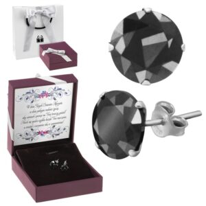 Srebrne kolczyki z czarnymi cyrkoniami pr. 925 – elegancki prezent dla wyjątkowej kobiety
