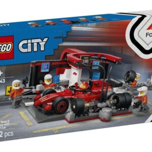 LEGO 60443 City F1 Pit stop i mechanicy z bolidem Ferrari