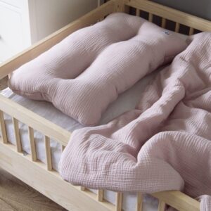 Pościel muślinowa z wypełnieniem 100x135 GOTS pudrowy różowy