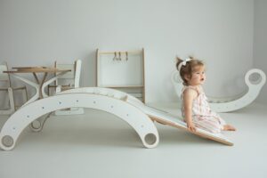 Bujak Montessori L DREWNIANY + Zjeżdżalnia + Ścianka CE