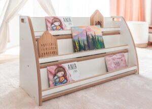 Biblioteczka Montessori / Regał półka organizer na książki dla dzieci L GUGI do pokoju dziecięcego
