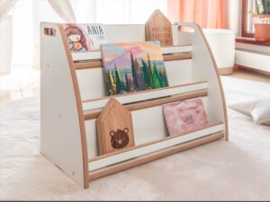 Biblioteczka Montessori / Regał półka organizer na książki dla dzieci M GUGI do pokoju dziecięcego