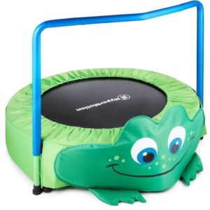 Żabka - trampolina mini dla dzieci - z rączką - 50kg max - 91cm - do domu i ogrodu