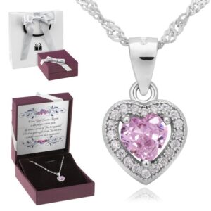 Srebrny Zestaw Wisiorek Z Łańcuszkiem Serce Z Dedykacją