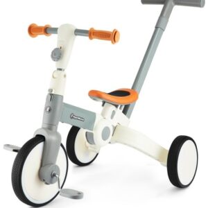 Dzięcięcy rowerek trójkołowy, biegowy, jeździk - pchacz - 5w1 TOBI ROCKET od HyperMotion - Szary