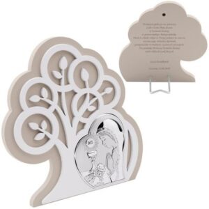 Obrazek Srebrny Drzewko Dziewczynka Pamiątka na I Komunię Św. Grawer