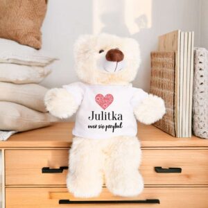 Miś pluszowy na walentynki / Weź się przytul / Prezent dla niej i dla niego / Nadruk na koszulce