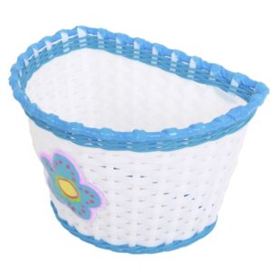 Koszyk plastikowy biało-niebieski z kwiatkiem BSO1-4 - Oficjalny Sklep Romet