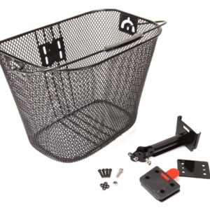 Koszyk na wspornik kier. HQ-205 metalowy/metalowy klip-wysięg/ 34x25x26 czarny - Oficjalny Sklep Romet