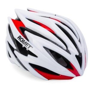 Kask rowerowy ROMET 109 biało czerwony rozm L (58-61) - Oficjalny Sklep Romet