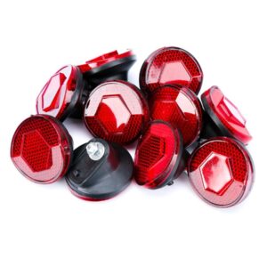 Odblask na błotnik tył HL-R06 okrągły / BOX - 10 sztuk / - Oficjalny Sklep Romet