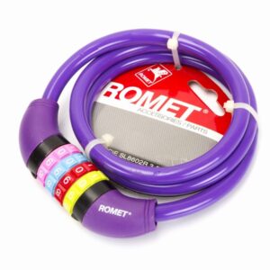 Zamknięcie na szyfr SL602 10x1000 /spirala/fiolet et/logo ROMET - Oficjalny Sklep Romet