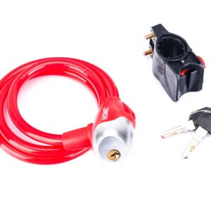 Zamknięcie na klucz SL576 10x1000 pętla czerwony et logo ROMET - Oficjalny Sklep Romet