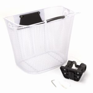 Koszyk na kierownicę HB-026 metalowy - /klip/ biały - Oficjalny Sklep Romet