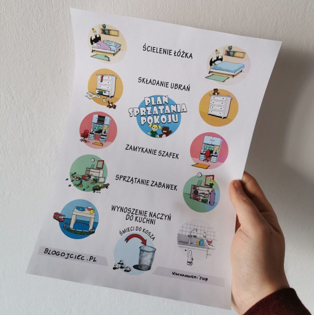 Plakat "Plan sprzątania pokoju" (PDF do druku)