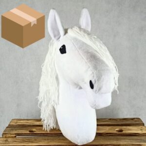 Hobby Horse - Biały Siwy - Duży- Zestaw DIY (Konik na kiju)