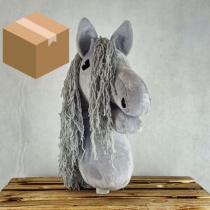 Hobby Horse - Szary Siwy - Duży- Zestaw DIY (Koń na kiju)