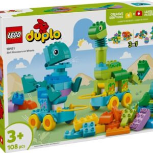 LEGO 10451 DUPLO 3 w 1 Dinozaury na kółkach