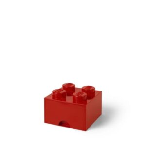 LEGO 40051730 Pojemnik na klocki z szufladą 2x2 czerwony