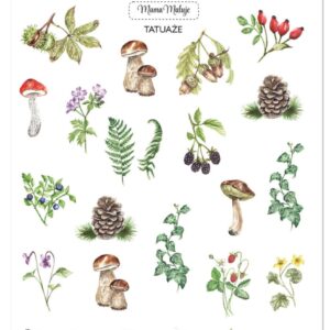 Tatuaże zmywalne dla dzieci Leśne botaniczne