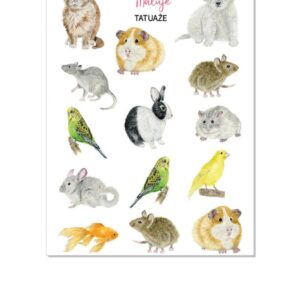 Tatuaże zmywalne dla dzieci Zwierzęta domowe