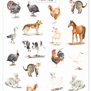 Tatuaże zmywalne dla dzieci Zwierzęta wiejskie