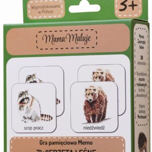 Gra pamięciowa dla dzieci memo Zwierzęta leśne